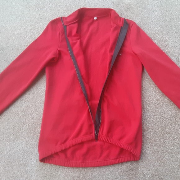 Fleece Cycling/Multisport Jersey By Go Sport,3 Rear Cargo Pockets,Wind Flap, NOS - Picture 2 of 12